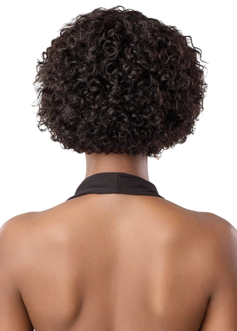 Outre My Tresses Black Label 100% Unprocessed Human Hair Glueless 13x5 HD Transparent Lace Front Wig NATURAL CURLY BOB