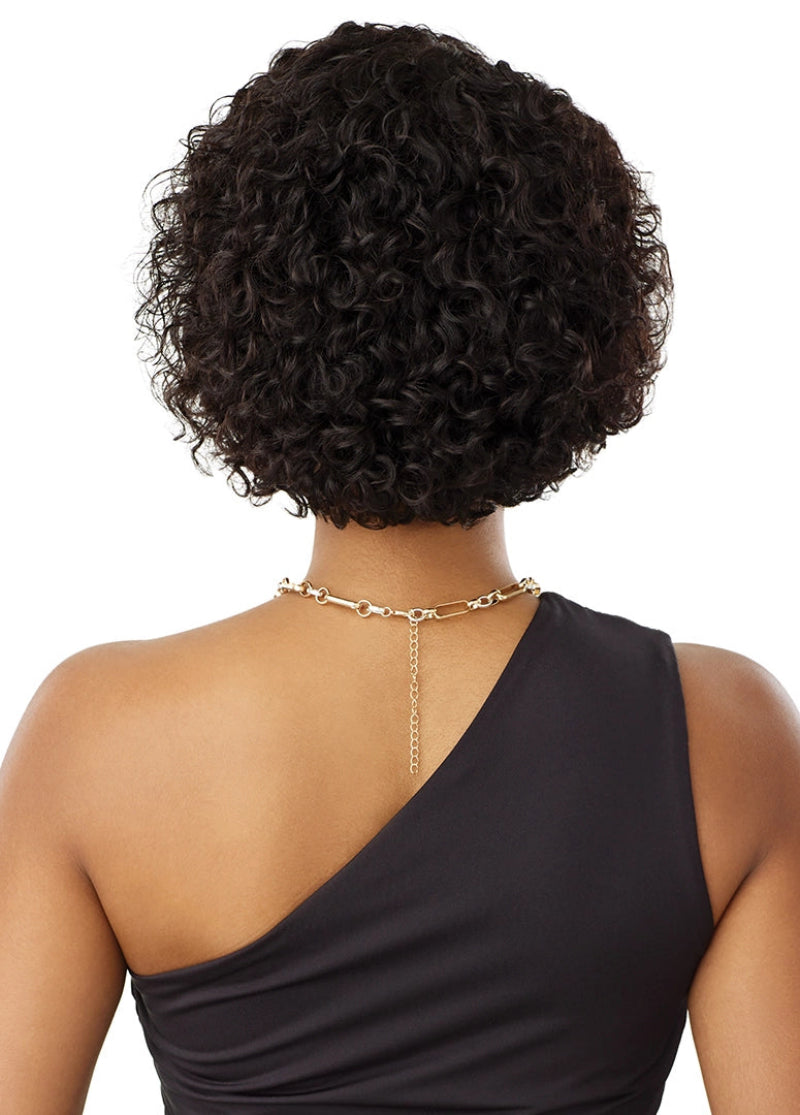 Outre My Tresses Black Label Glueless 100% Unprocessed Human Hair 13x4 HD Lace Front Wig VIRGIN DEEP BOB 8"