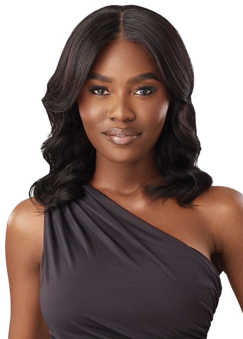 Outre My Tresses Black Label Glueless 100% Unprocessed Human Hair 13x4 HD Lace Front Wig VIRGIN BODY WAVE 14"