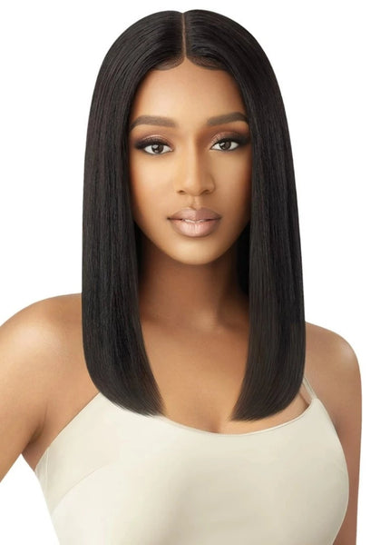 Outre My Tresses Gold Label 100% Unprocessed Human Hair Lace Front Wig NATURAL STRAIGHT 16"