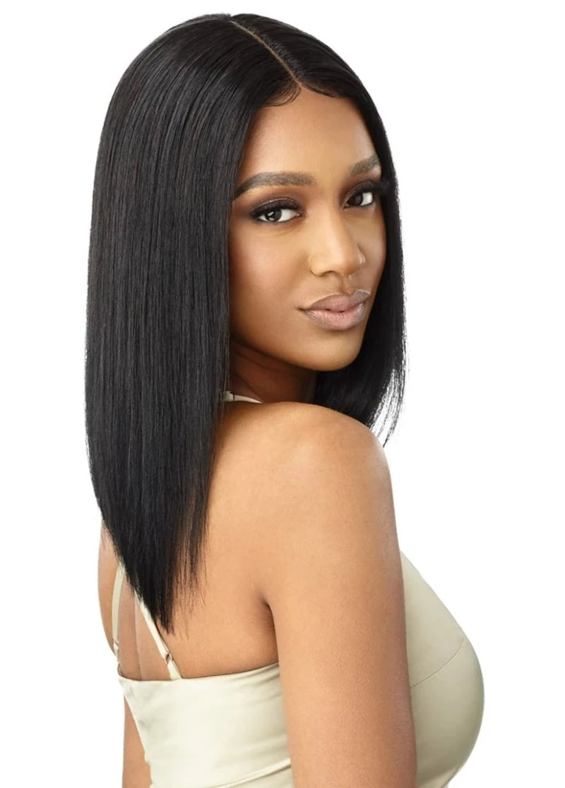 Outre My Tresses Gold Label 100% Unprocessed Human Hair Lace Front Wig NATURAL STRAIGHT 16"