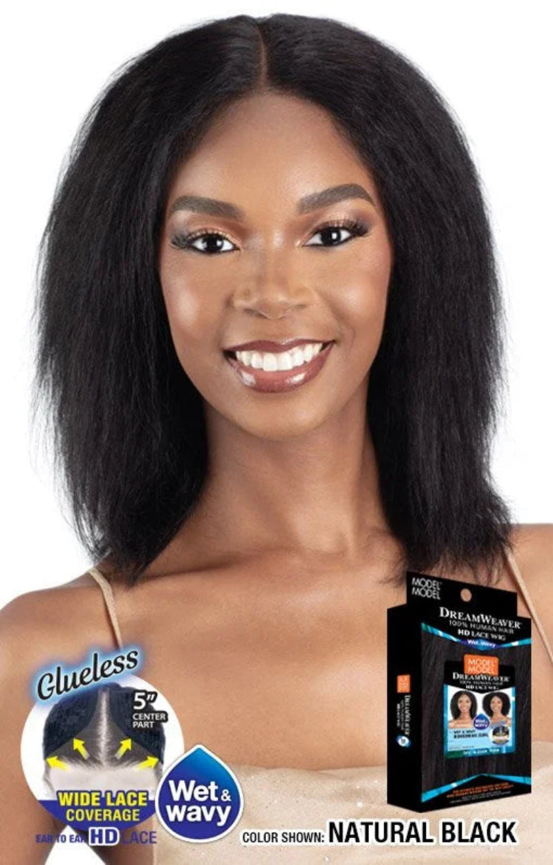 Model Model Dream Weaver 100% Human Hair Glueless HD 5" Deep Lace Part Wig WET & WAVY BOHEMIAN CURL