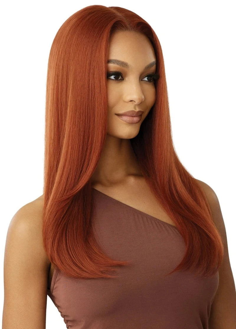 Outre 5x5 Lace Closure Wig Human Hair Blend Glueless HD Lace Front Wig NATURAL YAKI 22