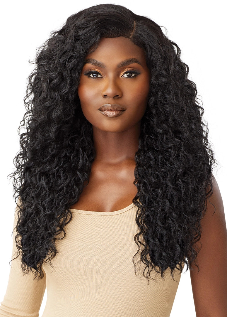 Outre Human 100% Hair Blend 5X5 Lace Closure Wig MALAYSIAN DEEP 26