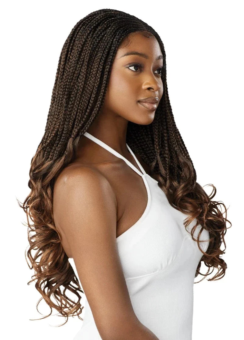 Outre Glueless Pre-Braided Synthetic 4X4 HD Lace Front Wig MIDDLE PART FRENCH CURL BOX BRAIDS 26 (discount applied)