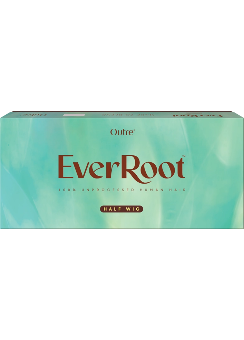 Outre EverRoot 100% Unprocessed Human Hair Half Wig YAKI STRAIGHT 22"