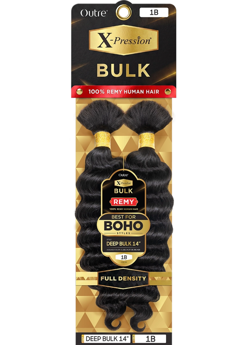 Outre X-Pression Bulk Remy Human Hair Braiding HUMAN BULK REMY DEEP BULK 14"