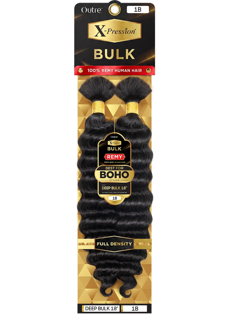 Outre X-Pression Bulk Remy Human Hair Braiding HUMAN BULK REMY DEEP BULK 18"