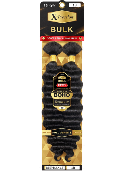 Outre X-Pression Bulk Remy Human Hair Braiding HUMAN BULK REMY DEEP BULK 18"