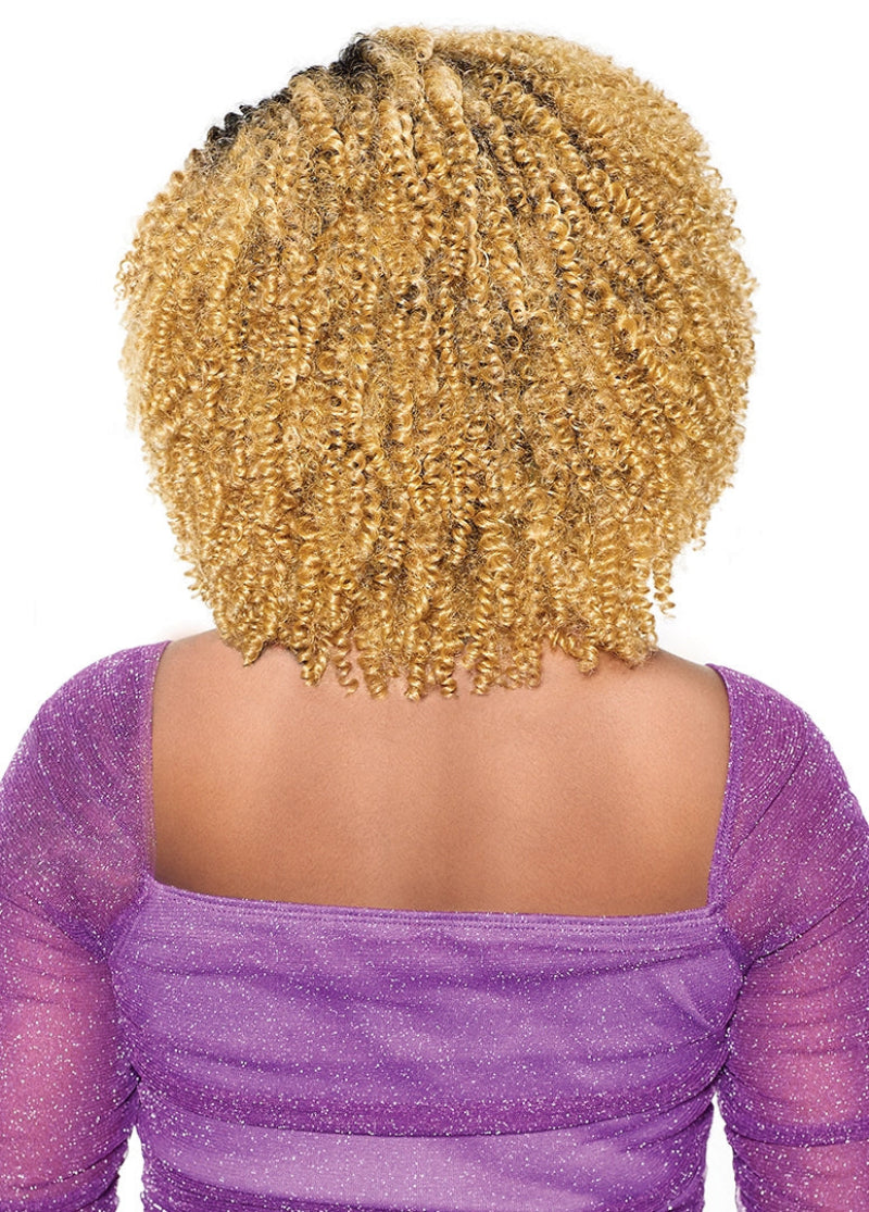 Outre Purple Pack Brazilian Boutique 100% Human Hair Blend Weave OH SO KINKY CURLY 5 PCS + Free 4" Deep Lace Closure