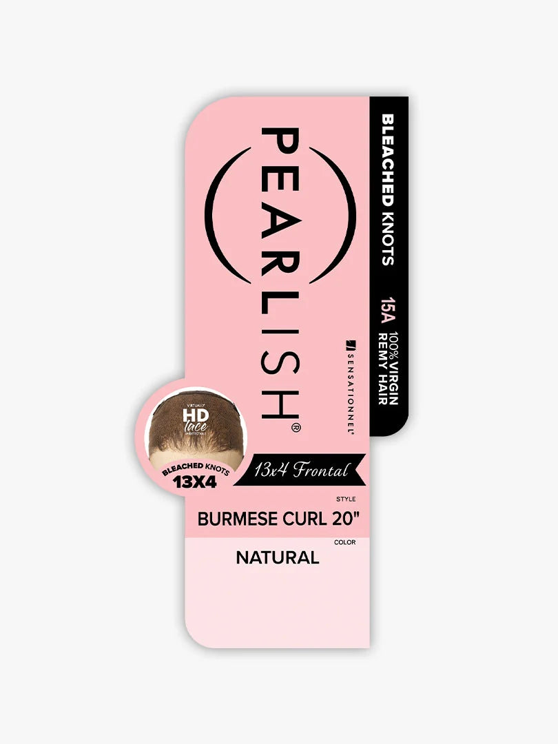 Sensationnel Pearlish Virgin Remy Human Hair 15A Glueless HD 13x4 Lace Frontal Wig BURMESE CURL 16"