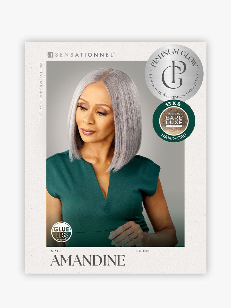 Sensationnel Bare Lace Platinum Glow Glueless 13x6 Lace Frontal Wig AMANDINE