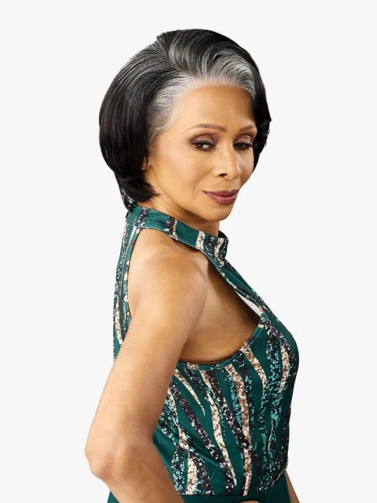 Sensationnel Bare Lace Platinum Glow Glueless Human Hair Blend 13x6 Hand-Made Lace Front Wig MAXINE