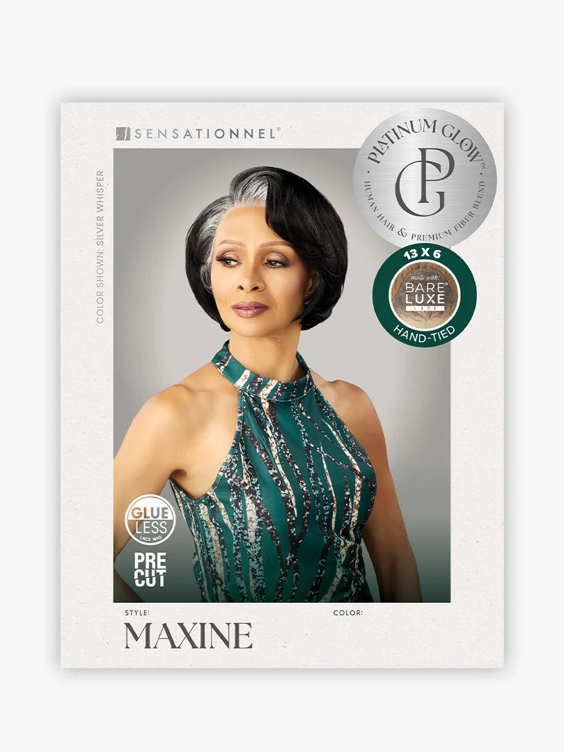 Sensationnel Bare Lace Platinum Glow Glueless Human Hair Blend 13x6 Hand-Made Lace Front Wig MAXINE