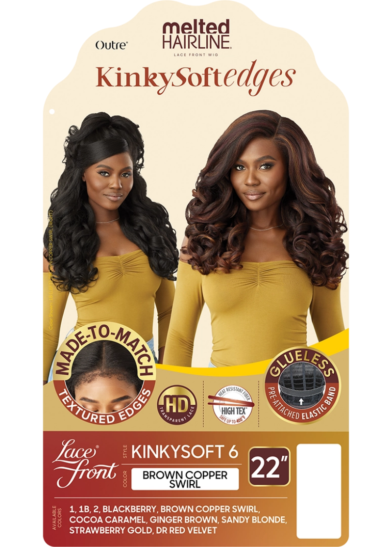 Outre Melted Hairline Kinky Soft Edges Glueless HD Lace Front Wig KINKYSOFT 6