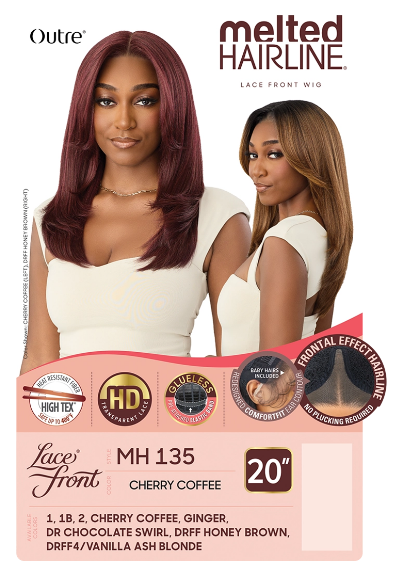 Outre Melted Hairline Glueless HD Lace Part Front Wig MH 135