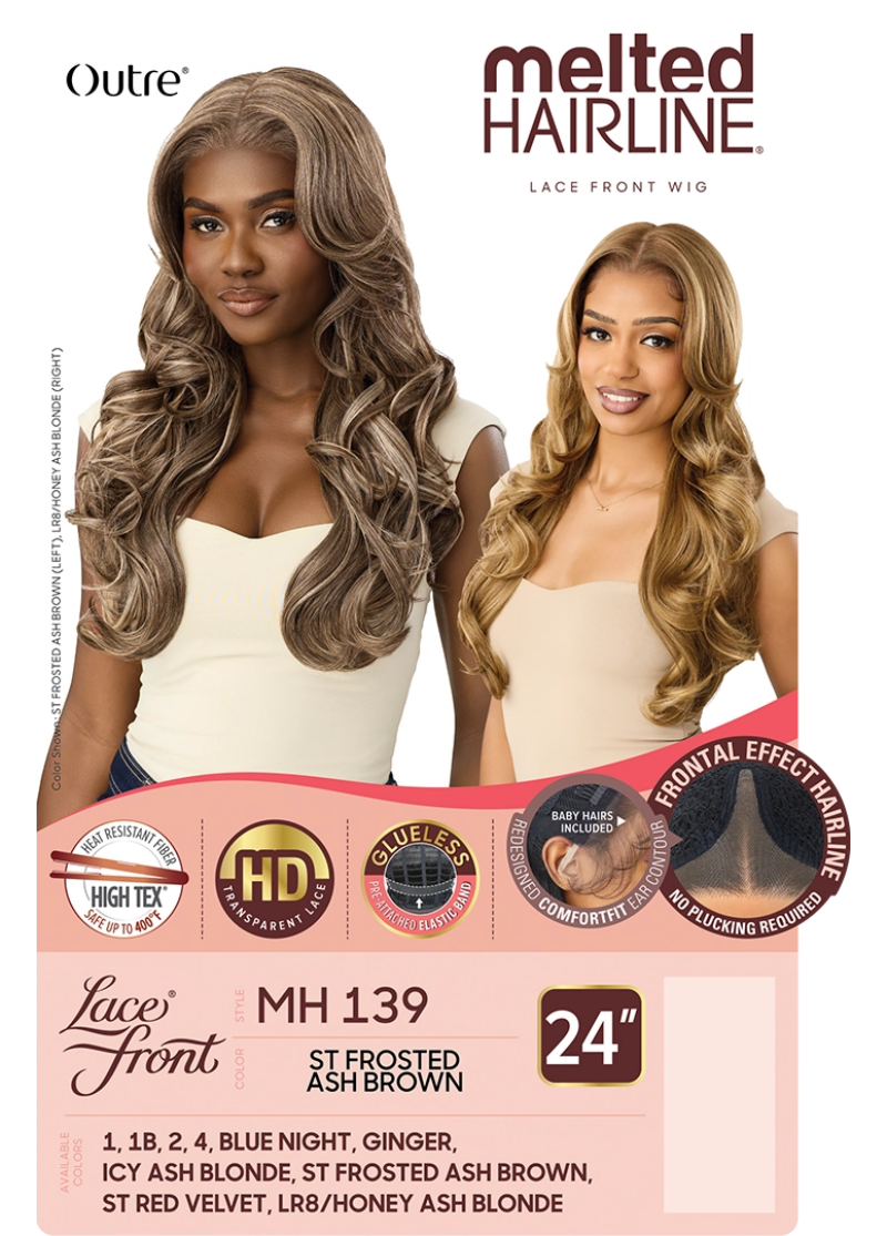 Outre Melted Hairline Glueless HD Deep Lace Part Front Wig MH 139