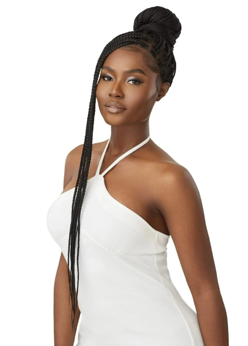 Outre Glueless 100% Fully Hand-Tied Pre-Braided HD Transparent Whole Lace Wig KNOTLESS BOX BRAIDS 36"