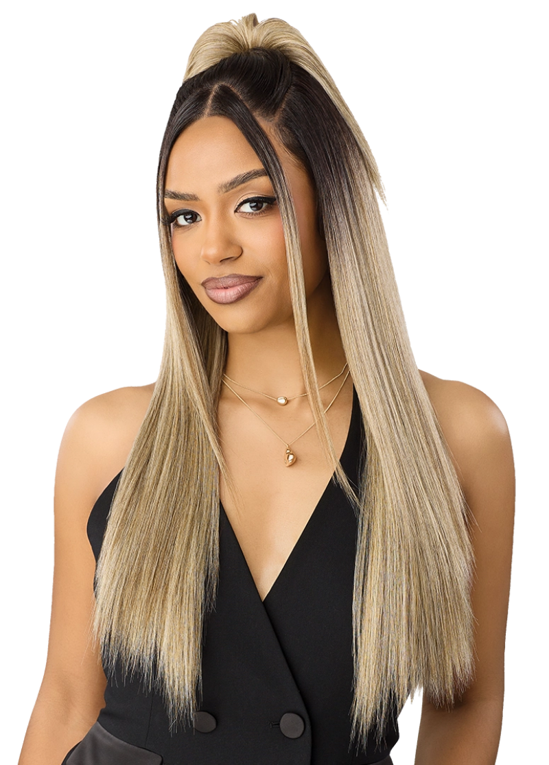 Outre Perfect Haiarline Nueblend Human Hair Blend Glueless Flex-Lace 13x6 Lace Frontal Wig STRAIGHT 26"