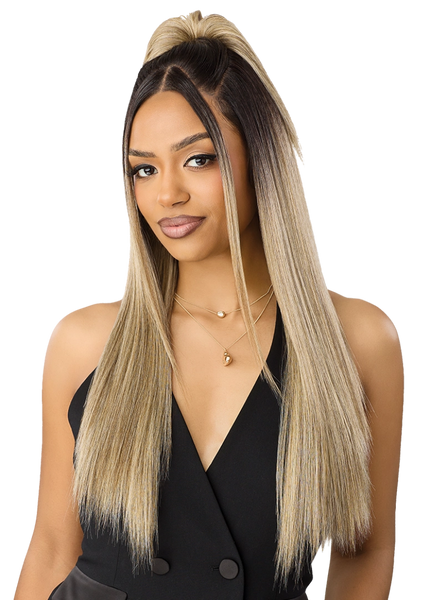 Outre Perfect Haiarline Nueblend Human Hair Blend Glueless Flex-Lace 13x6 Lace Frontal Wig STRAIGHT 26"