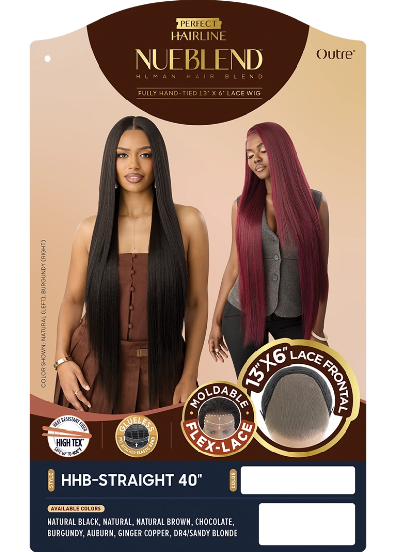 Outre Perfect Hairline Nueblend Human Hair Blend Glueless Flex-Lace 13x6 Lace Frontal Wig STRAIGHT 40"