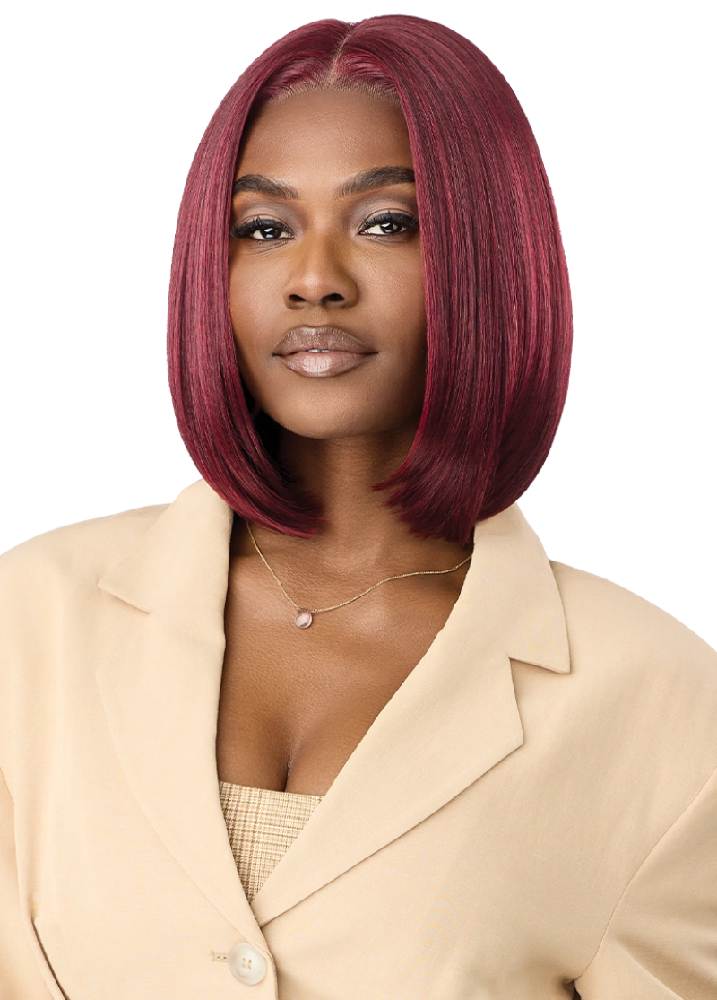Outre Perfect Hairline Nueblend Human Hair Blend 13X6" Lace Front Wig STRAIGHT BOB 12"