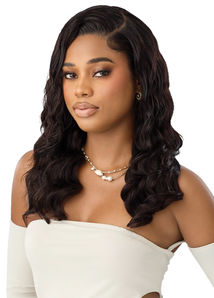Outre My Tresses Black Label Glueless HD 13x5 Lace Frontal Wig 100% Unprocessed Human Hair  VIRGIN LOOSE DEEP 20"
