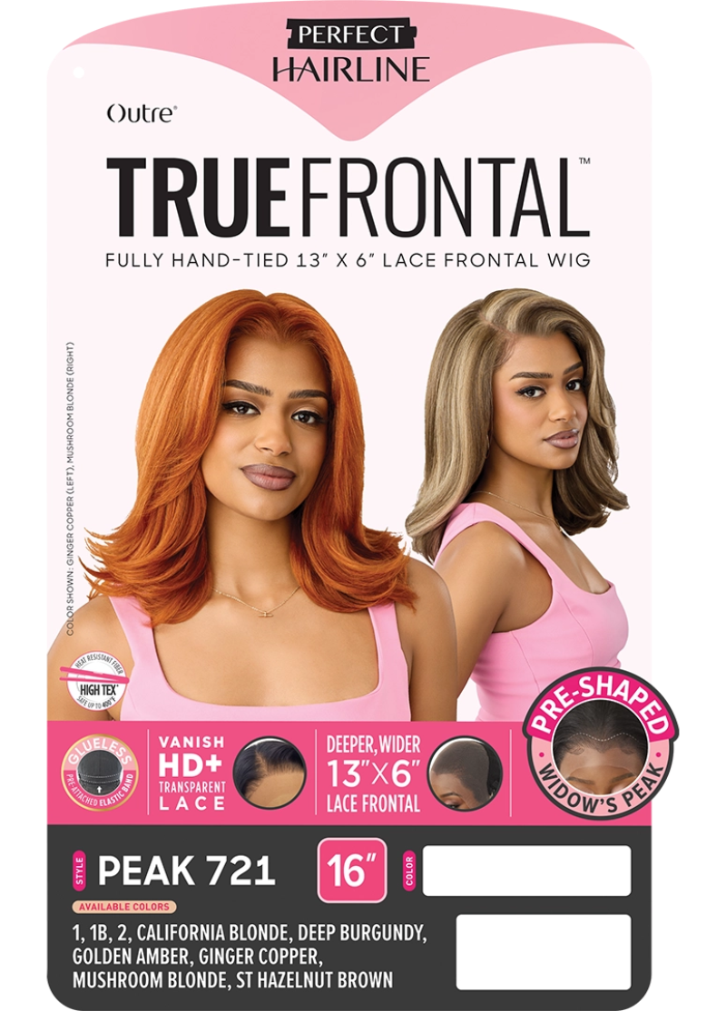 Outre Perfect Hairline True Frontal Glueless 13x6" HD Transparent Lace Front Wig PEAK 721