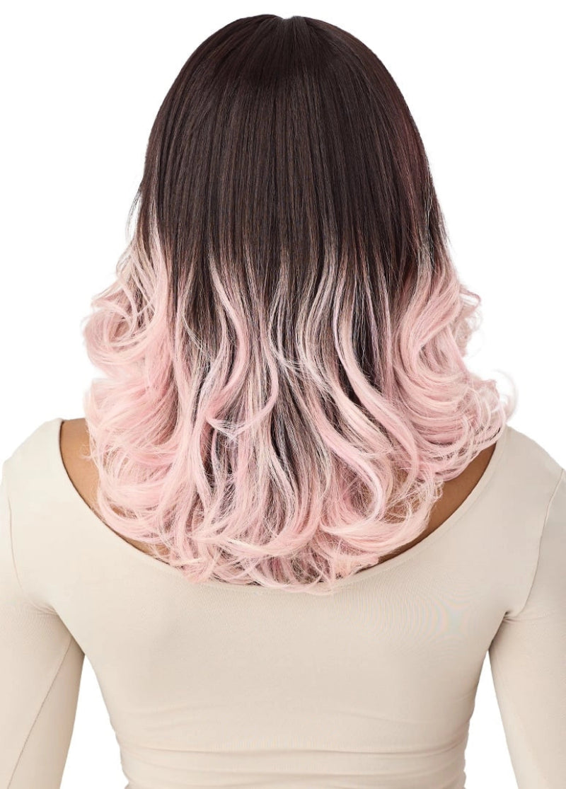 Outre Glueless Pre-Plucked HD Lace Front Part Salon-Styled Bangs Wig DAMALI