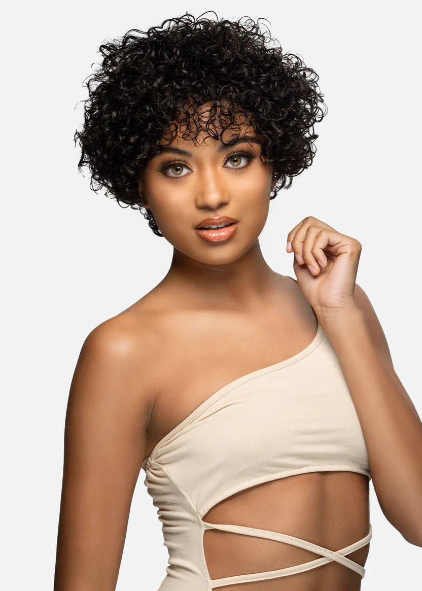 Vivica A Fox Imperial 100% Human Hair Full Wig GARNET