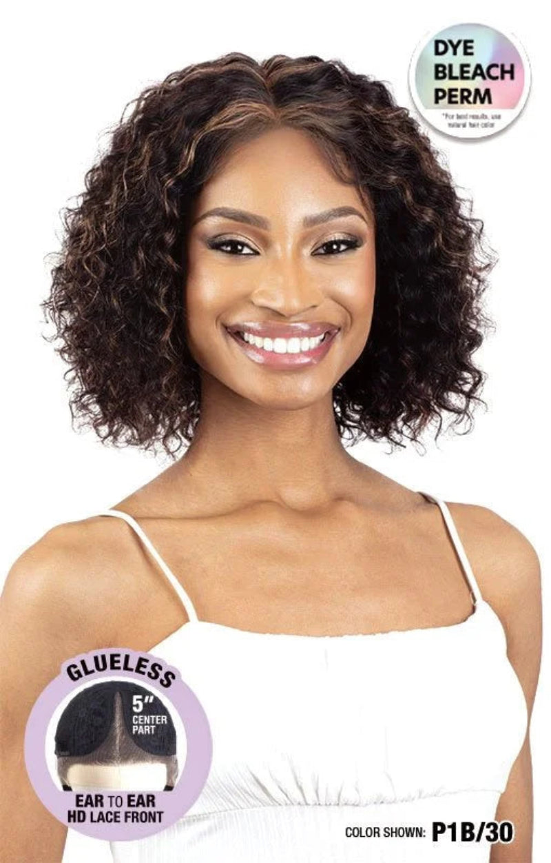 Shake N Go Glossy 100% Virgin Remy Hair Glueless HD Lace Front Wig DEEP 12"