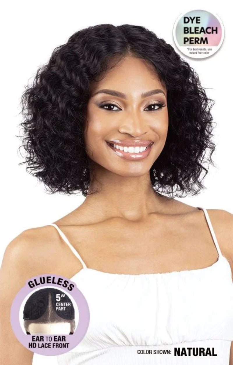 Shake N Go Glossy 100% Virgin Remy Hair Glueless HD Lace Front Wig DEEP 12"