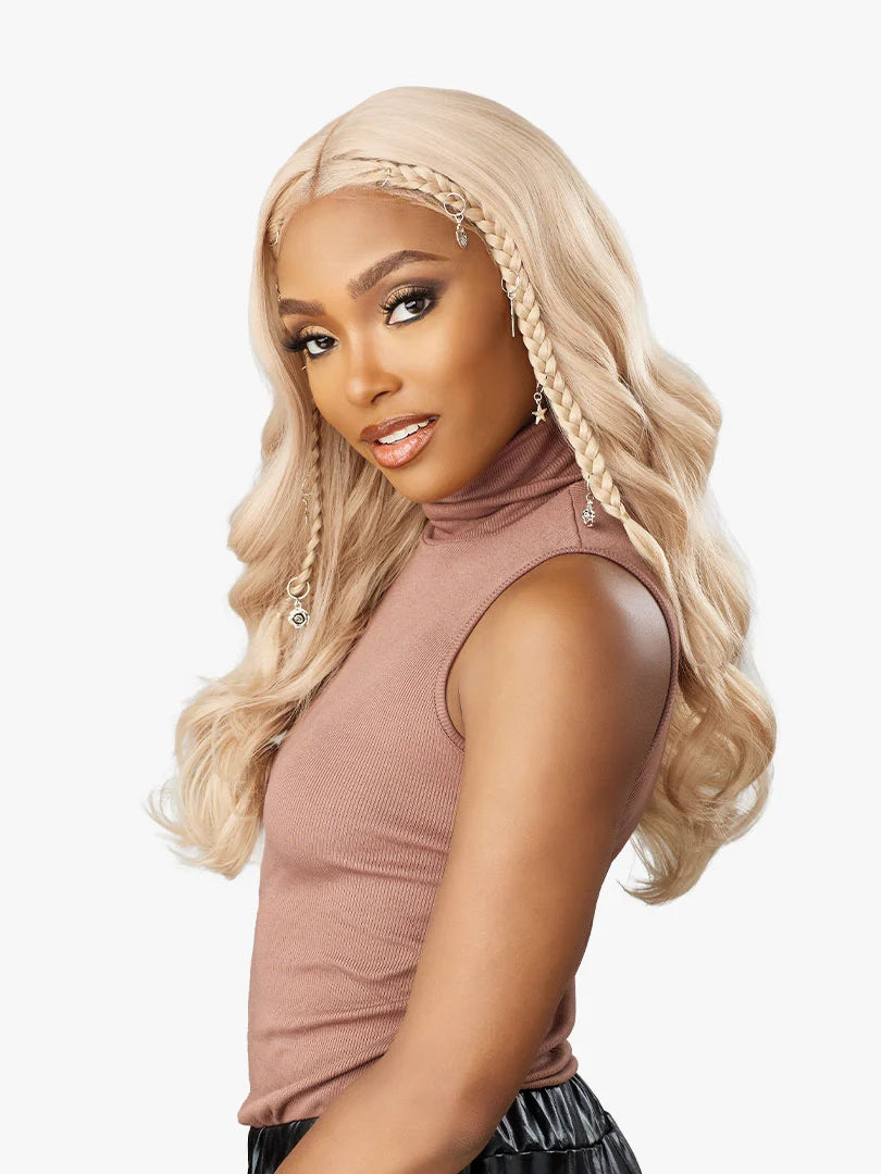 Sensationnel Shear Muse Gold Krush Glueless Wide 5" Deep Pre-Plucked HD Lace Front Wig VELISHA