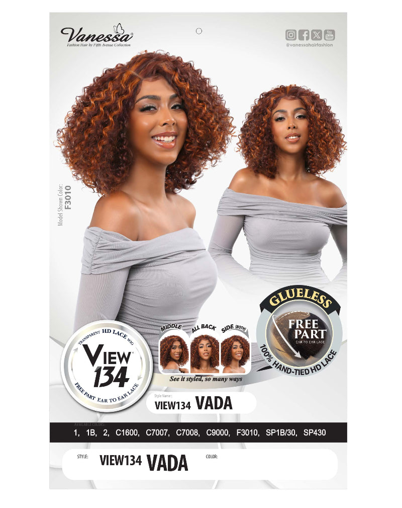Vanessa View 134 Glueless HD 13x4 Lace Front Wig VIEW134 VADA