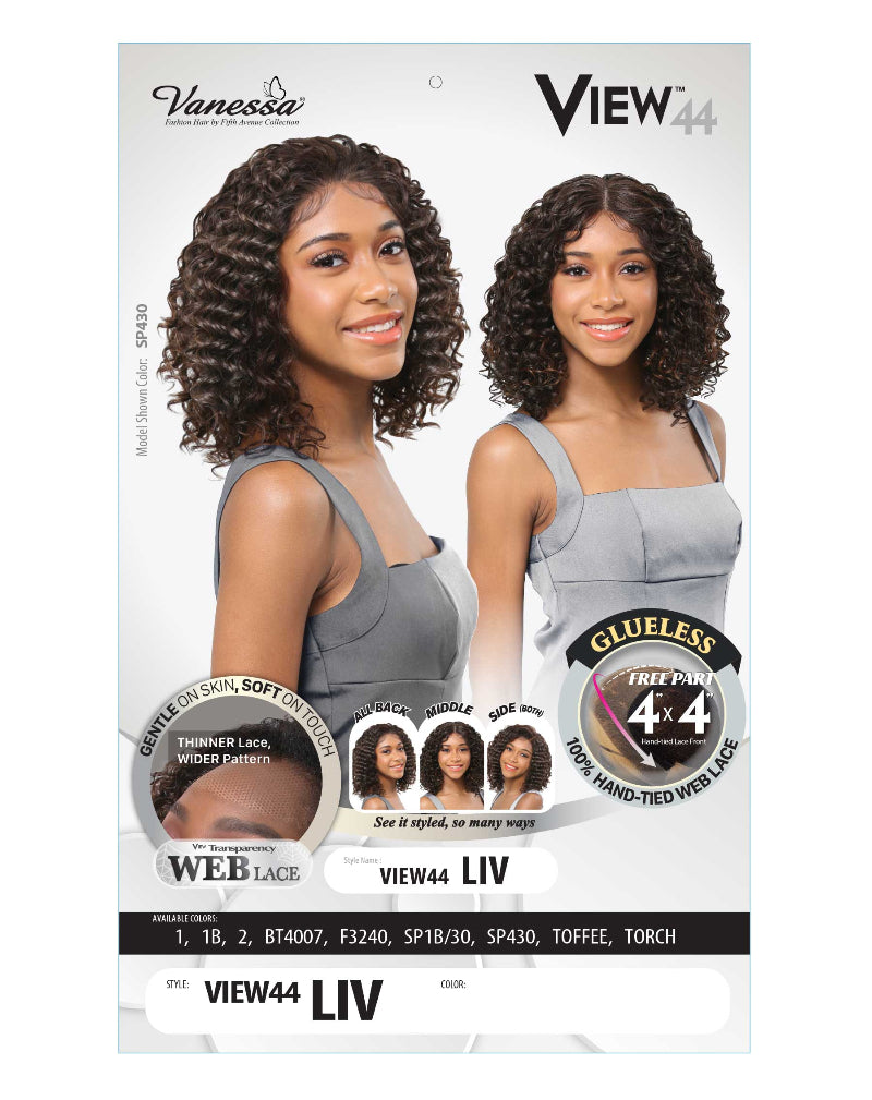 Vanessa View 44 Glueless 4x4 Lace Frontal Hand-Tied Wig VIEW 44 LIV