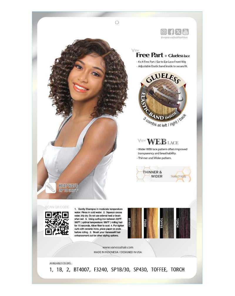 Vanessa View 44 Glueless 4x4 Lace Frontal Hand-Tied Wig VIEW 44 LIV