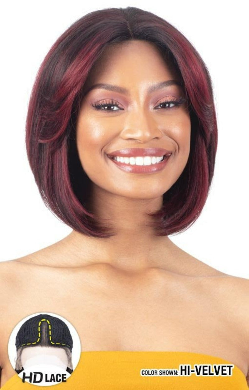 Shake-N-Go Equal Synthetic Hair Curtain Bang HD Lace Front Wig DANAE