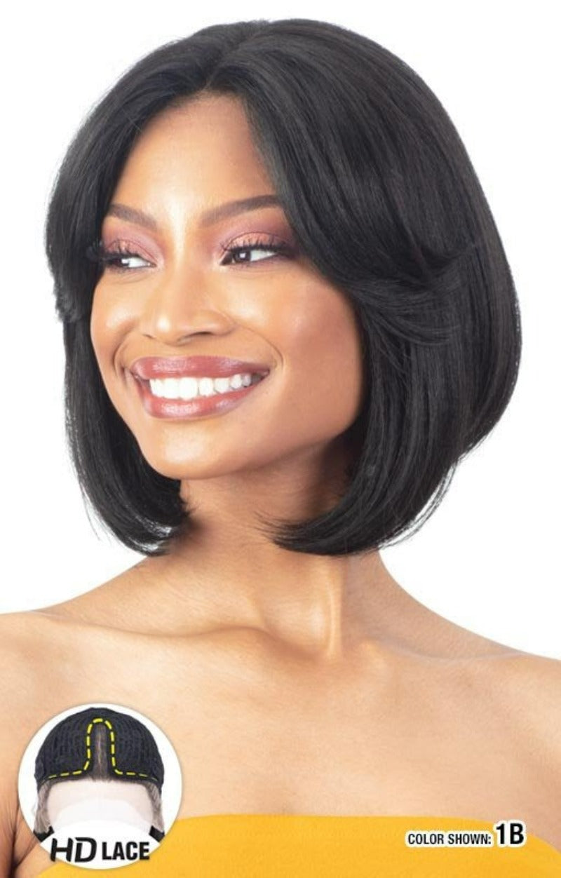 Shake-N-Go Equal Synthetic Hair Curtain Bang HD Lace Front Wig DANAE