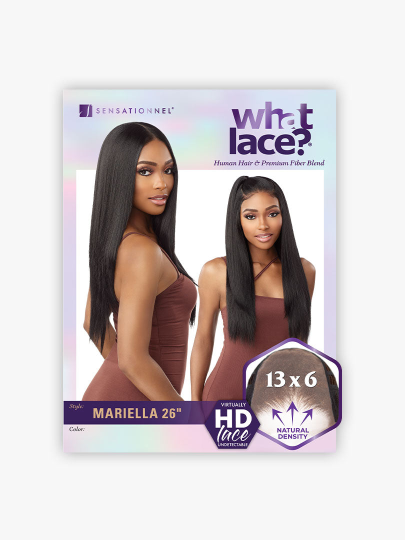 Sensationnel What Lace Human Hair Blend 13X6 HD Lace Front Wig MARIELLA 26"
