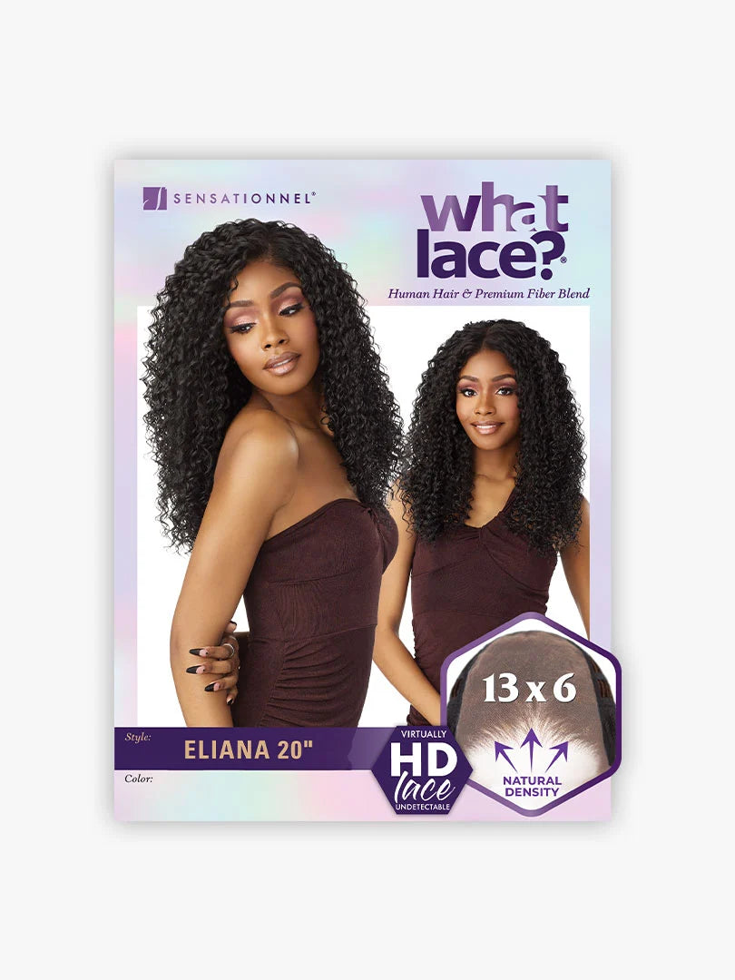 Sensationnel What Lace? Human Hair Blend 13X6 HD Lace Front Wig ELIANA 20"