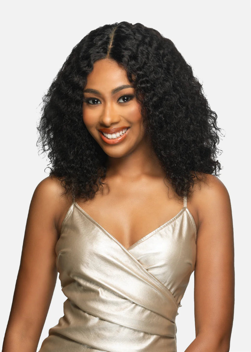 Vivica A Fox Natural Brazilian 100% Unprocessed Remi Human Hair 3.5" HD Deep Lace Part Wig WET & WAVY SUMMER