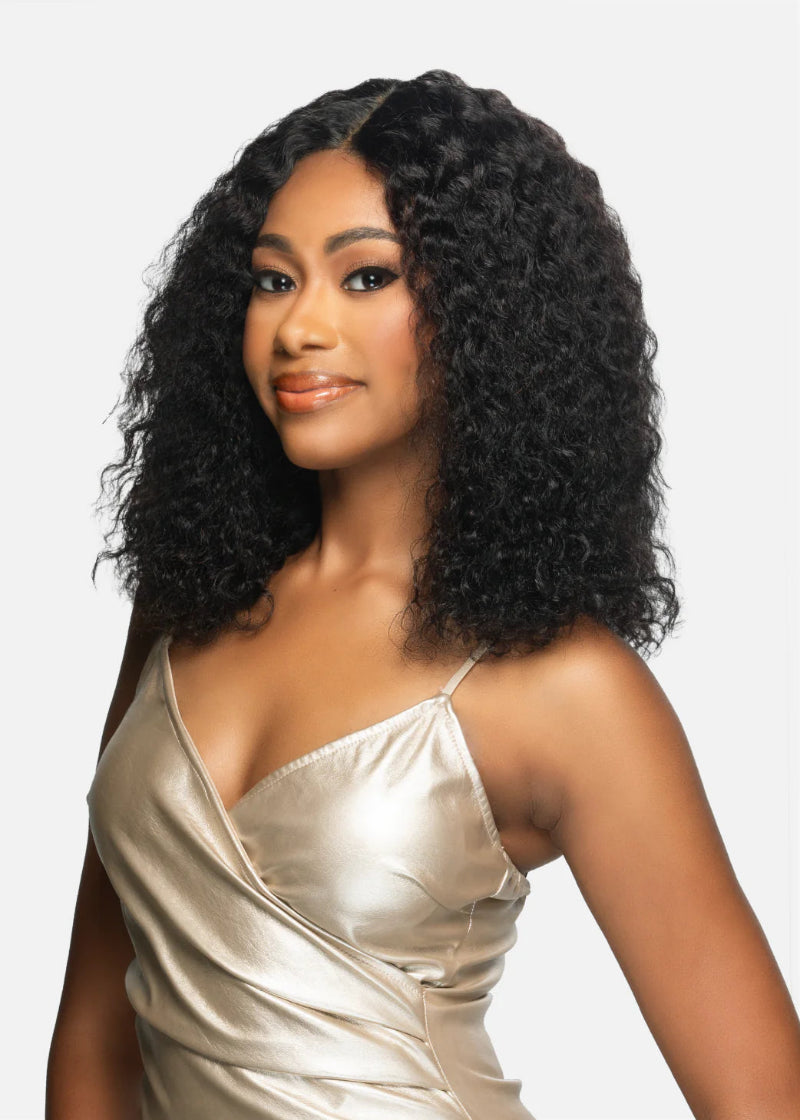 Vivica A Fox Natural Brazilian 100% Unprocessed Remi Human Hair 3.5" HD Deep Lace Part Wig WET & WAVY SUMMER