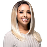 Bobbi Boss Glueless Human Hair Blend 13x4 HD Lace Front Wig Pre-Plucked MBLF405 AYANNA