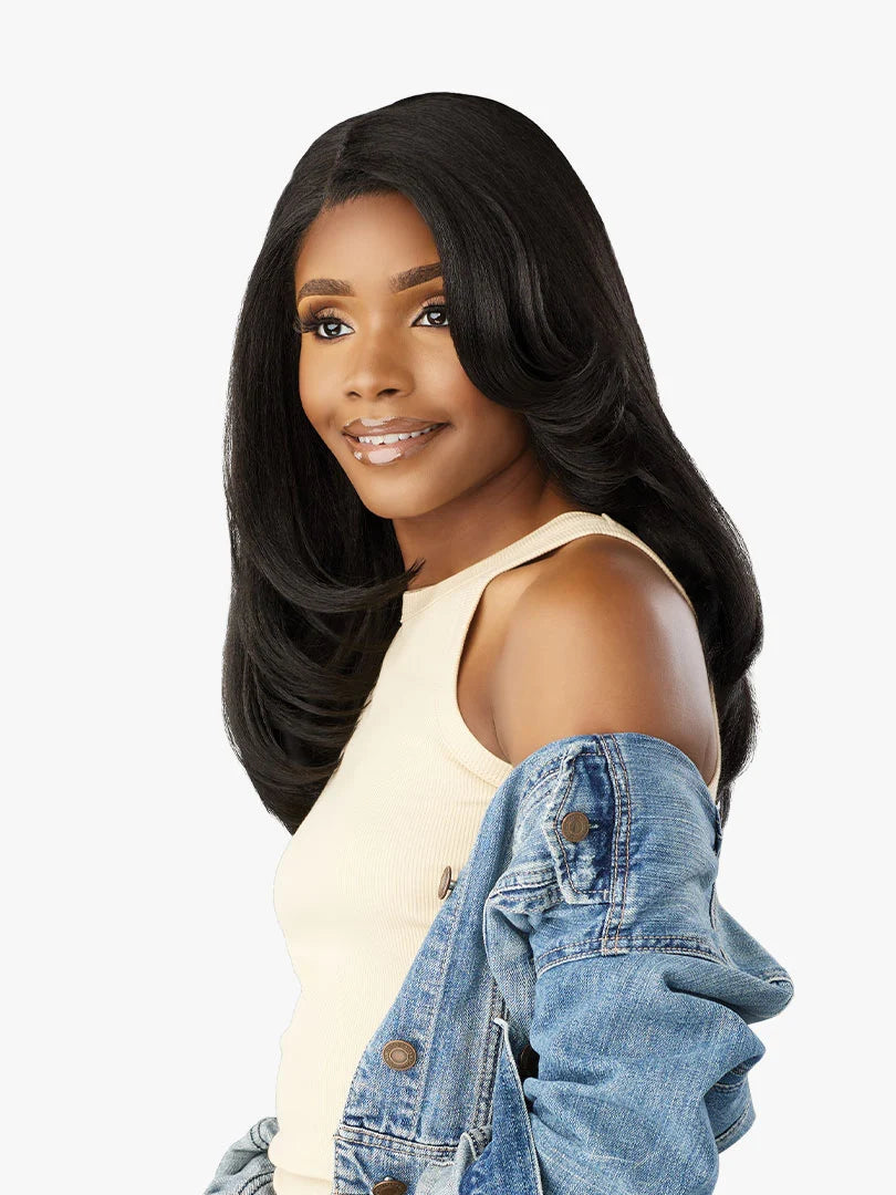 Sensationnel Curls Kinks Glueless HD Y-Part Textured Lace Wig Y-PART KINKY BLOW OUT 20"