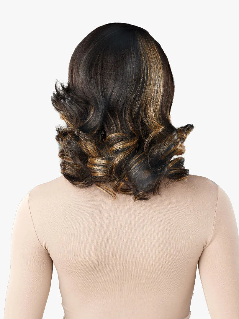 Sensationnel Curls Kinks Glueless 13x6 HD Textured Lace Frontal Wig 13x6 KINKY BARREL CURL 14"