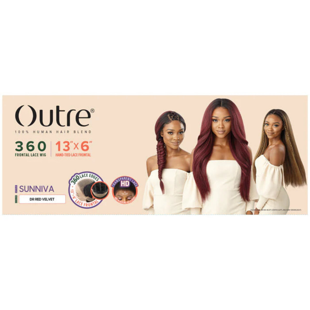 Outre 360 Frontal Lace 100% Human Hair Blend 13X6 HD Lace Front Wig SUNNIVA (discount applied)