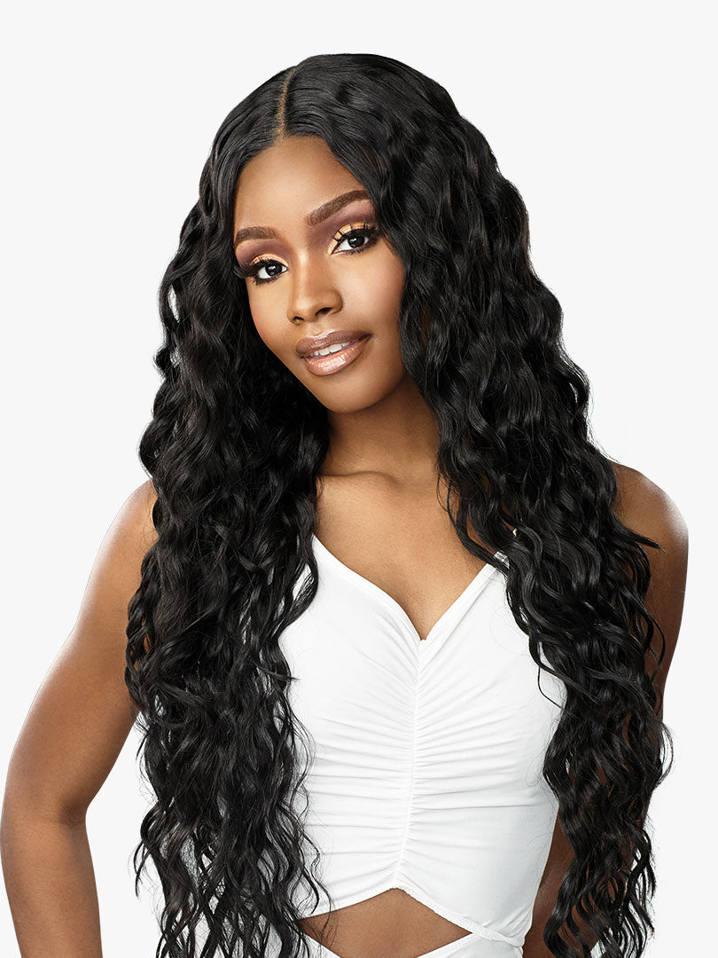 Sensationnel Human Hair Blend Butta HD Lace Front Wig LOOSE CURLY 32″