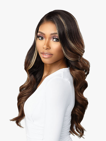 Sensationnel Human Hair Blend Butta HD Lace Front Wig GLAM WAVE 24