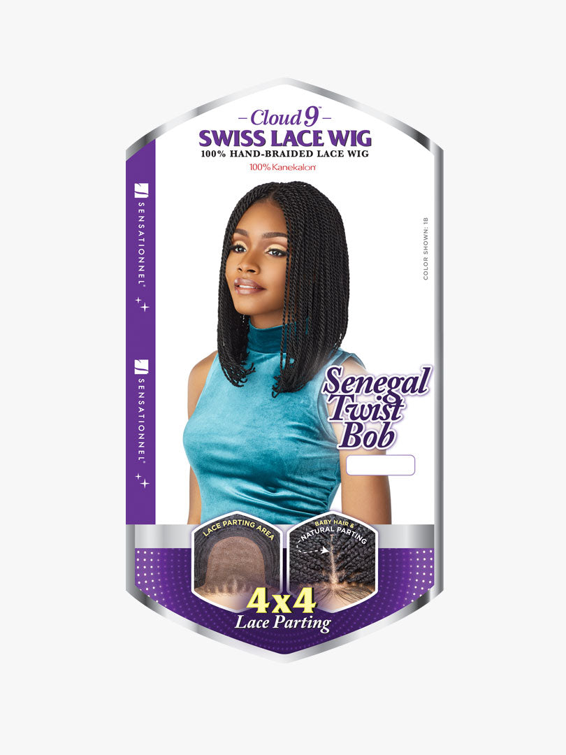 Sensationnel Cloud 9 Synthetic Hair 4x4 Lace Parting Swiss Lace Wig SENEGAL TWIST BOB