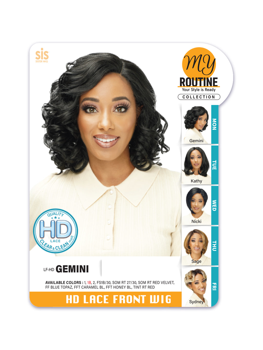 Zury Sis Synthetic Hair HD Lace Front Wig GEMINI